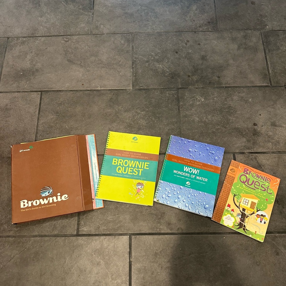 Girl Scout Brownie manual and Quest books